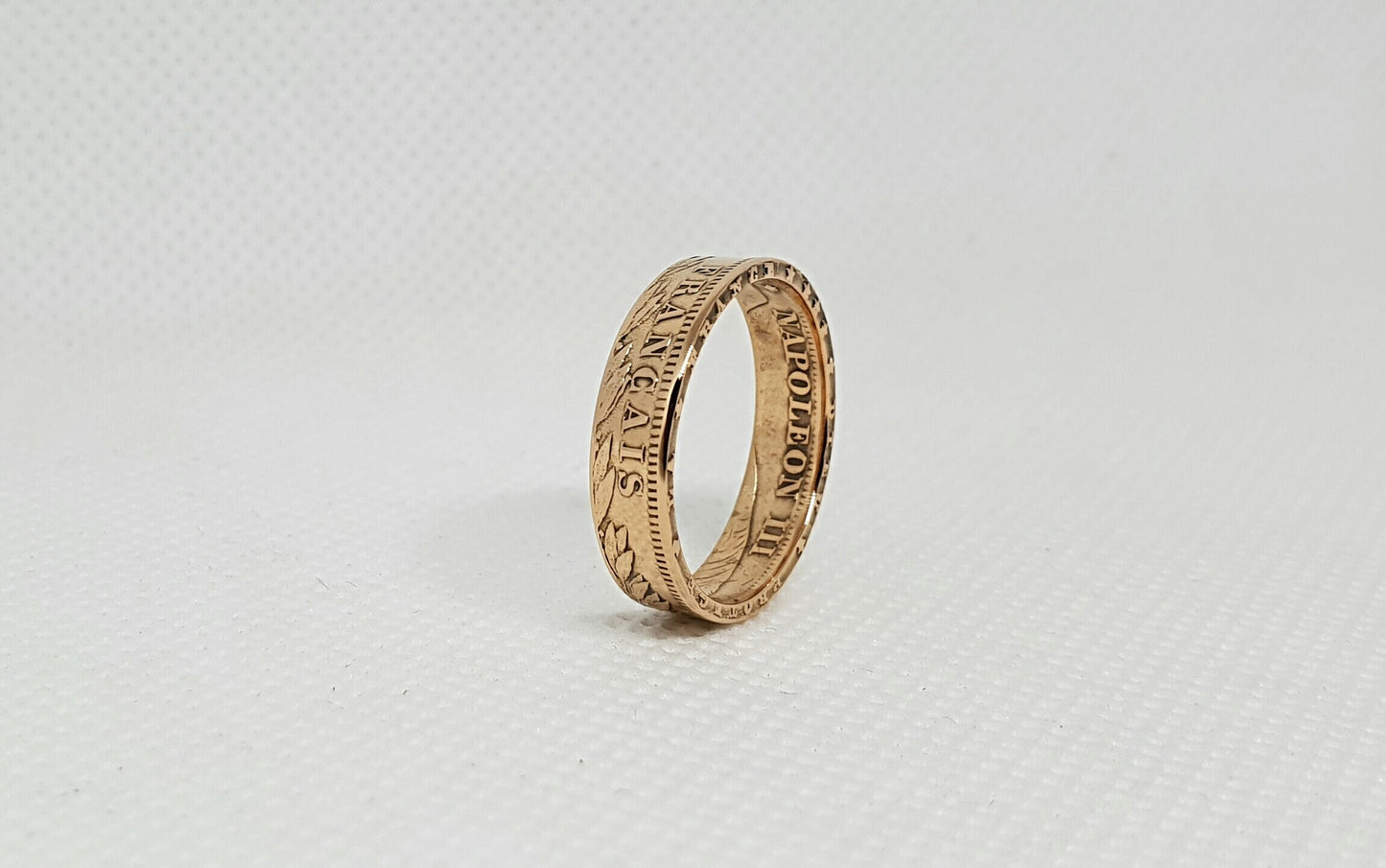 Bague pièce de monnaie 20 Francs Napoléon III en or (coin ring gold)