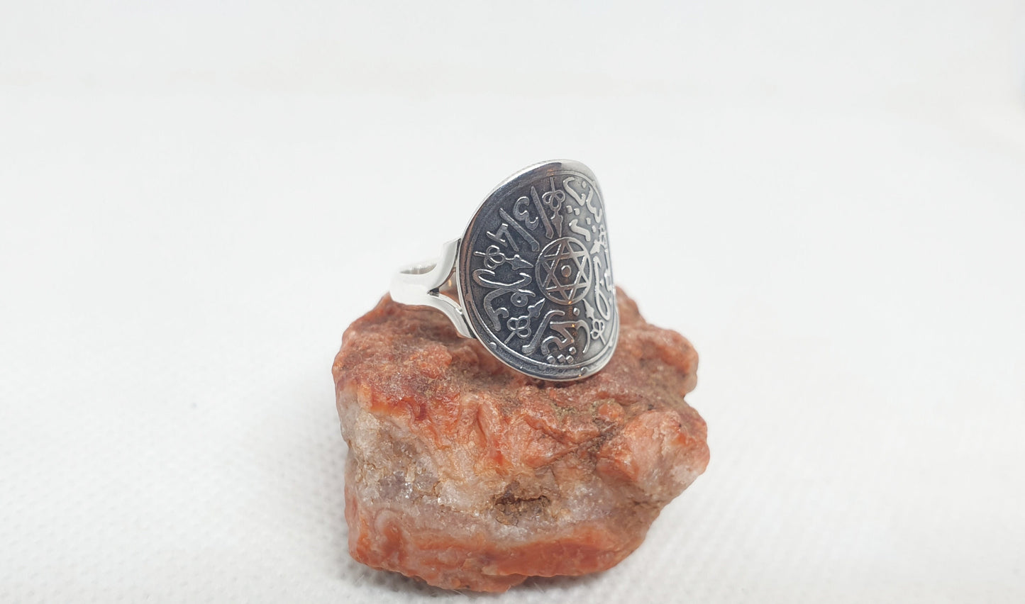 Bague pièce de monnaie 1 Dirham du Maroc en argent