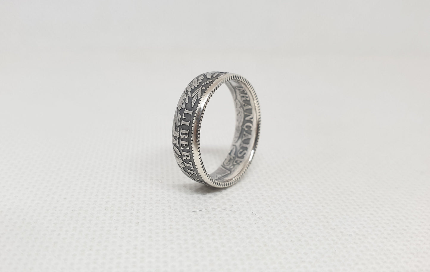 Bague pièce de monnaie 1 Franc Cérès en argent (coin ring)