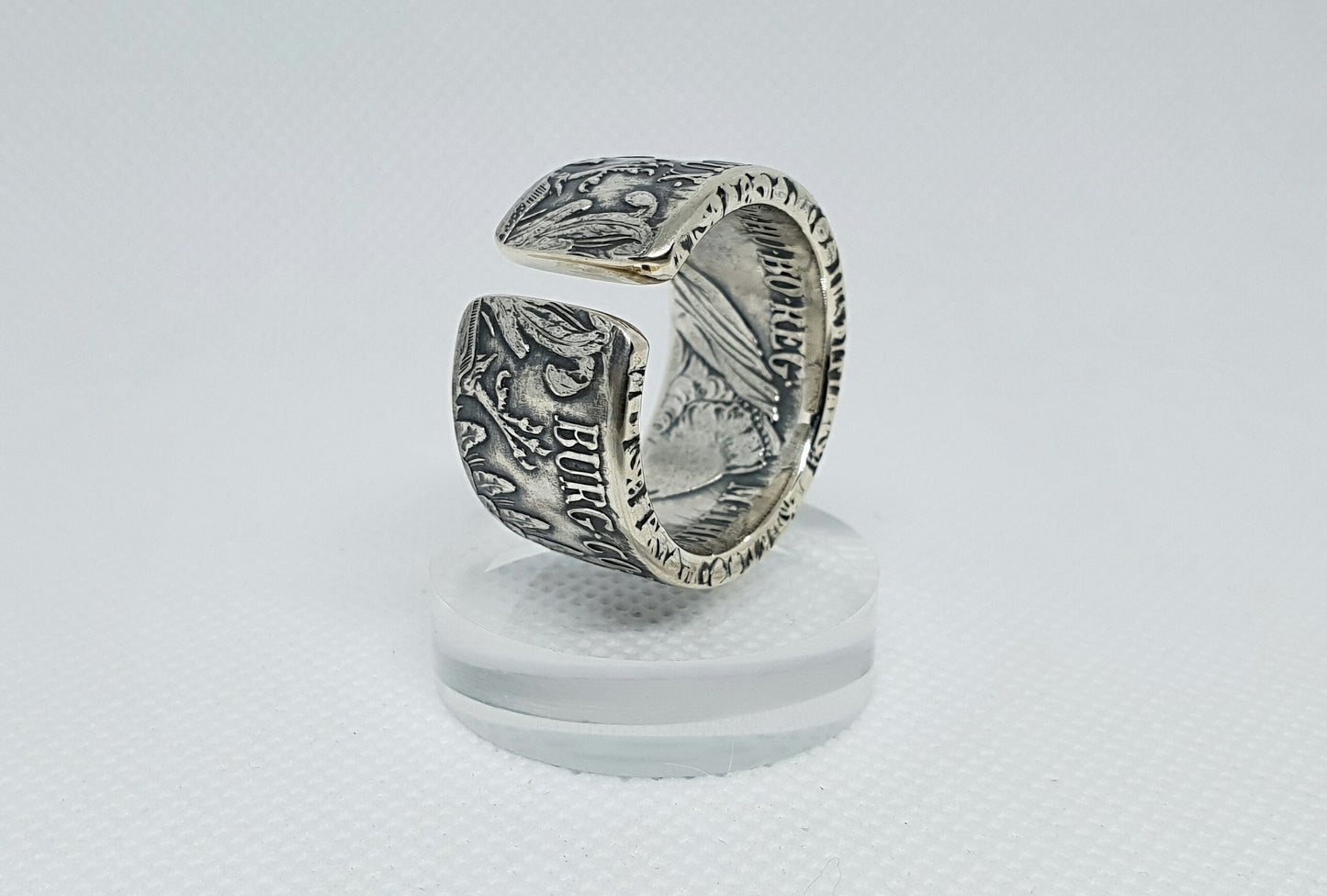 Bague pièce de monnaie 1 Thaler Marie Thérèse d'Autriche refrappée en argent (coin ring)