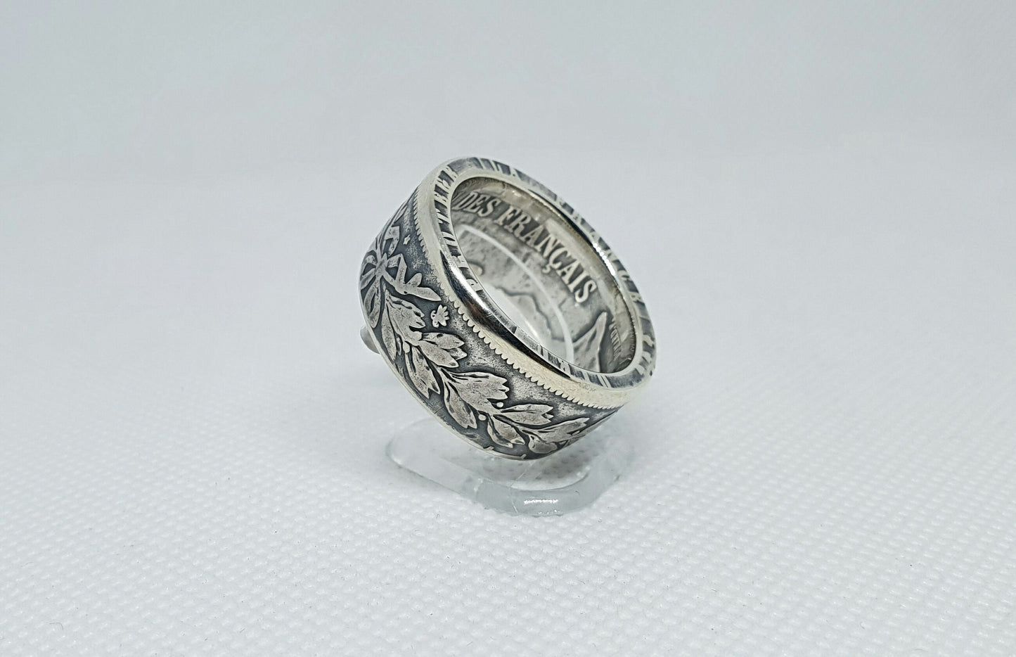 Bague pièce de monnaie 5 Francs Louis Philippe en argent (coin ring)