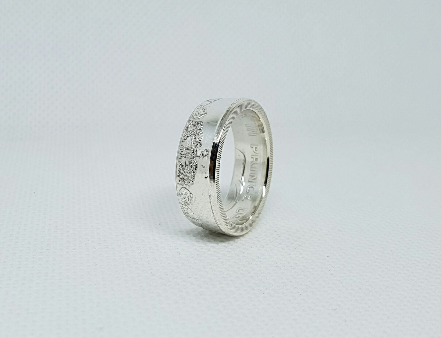 Bague pièce de monnaie 5 Francs Monaco en argent (coin ring)