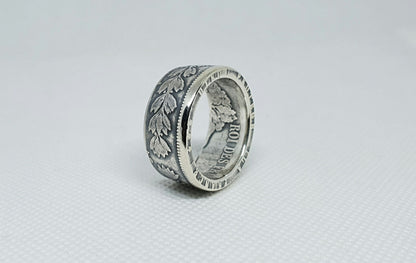 Bague pièce de monnaie 5 Francs Louis Philippe en argent (coin ring)