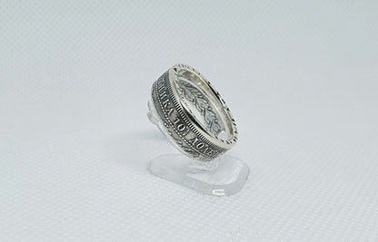 Bague pièce de monnaie 1/2 Ruble-Poltina de Russie  en argent (coin ring)