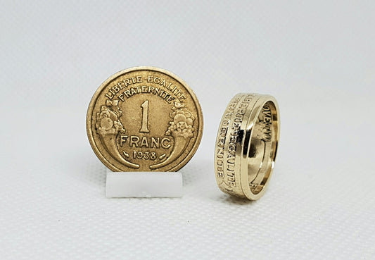 Bague pièce de monnaie 1 Franc Morlon (coin ring)