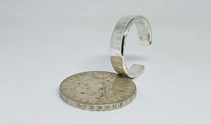 Bague pièce de monnaie 5 Francs Semeuse ouverte en argent (coin ring)