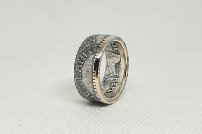 Bague pièce de monnaie 20 Francs Turin en argent (coin ring)