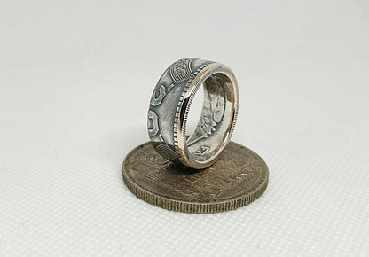 Bague pièce de monnaie 20 Francs Turin en argent (coin ring)