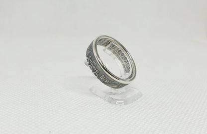 Bague pièce de monnaie 500 Francs Afghanis en argent (coin ring)