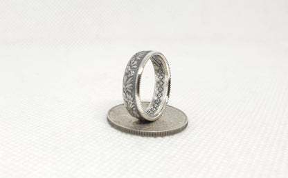 Bague pièce de monnaie 1 Franc Suisse en argent (coin ring)