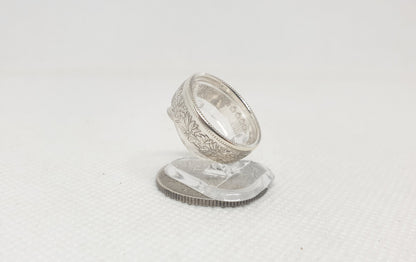 Bague pièce de monnaie 1 Franc Suisse en argent (coin rings)