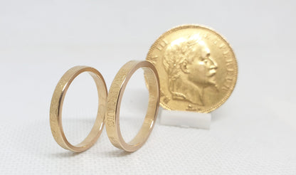 Bagues pièce de monnaie 50 Francs Napoléon III en or (coin ring gold)