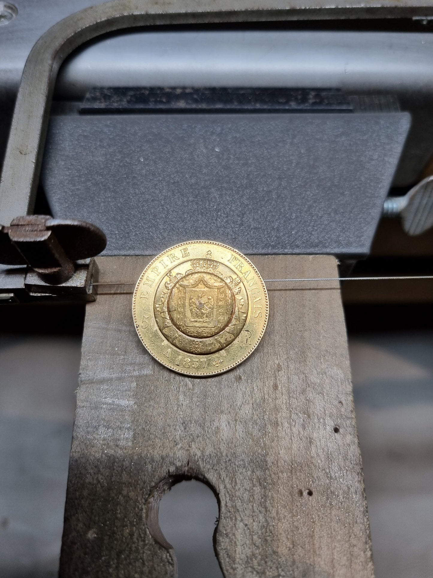 Bagues pièce de monnaie 50 Francs Napoléon III en or (coin ring gold)