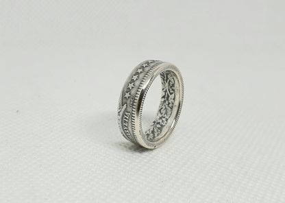 Bague pièce de monnaie 2 Francs Suisse en argent (coin ring)