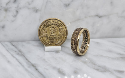 Bague pièce de monnaie 2 Francs Morlon (coin ring)