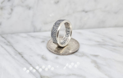 Bague pièce de monnaie 100 Francs Germinal en argent (coin ring)