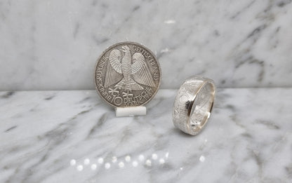 Bague pièce de monnaie 10 Deutsche Mark Berlin d'Allemagne (coin ring)