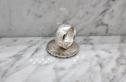 Bague pièce de monnaie 5 Francs Napoléon 1er en argent (coin ring)